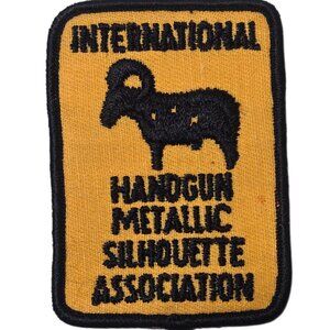 International Handgun Metallic Silhouette Association Patch Vintage 1970s